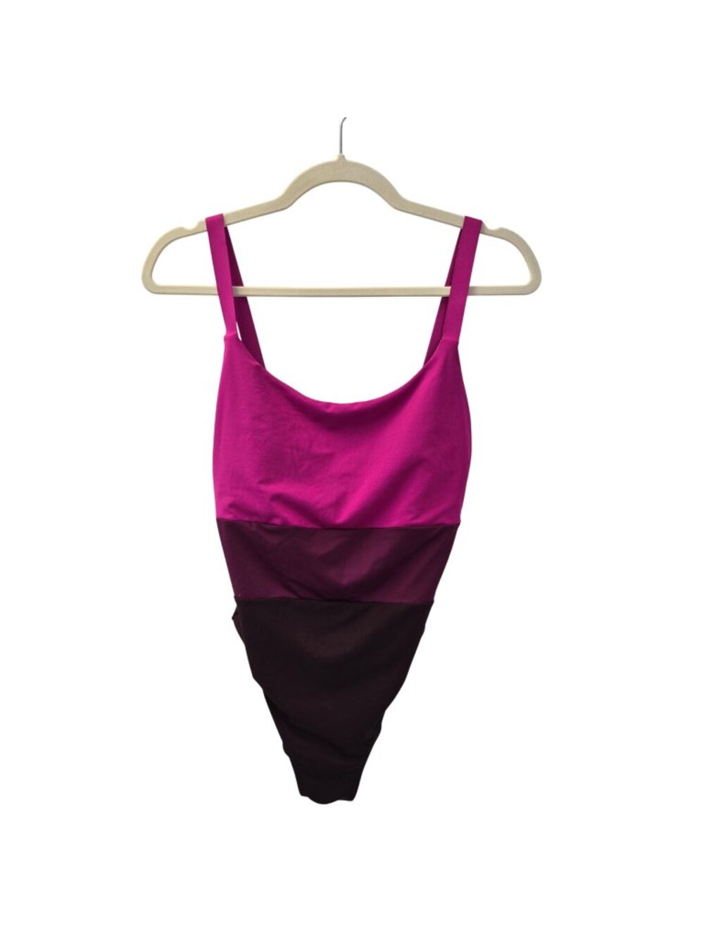 Athleta Coastline One Piece Swimsuit Fuchsia Magenta Colorblock Size Small